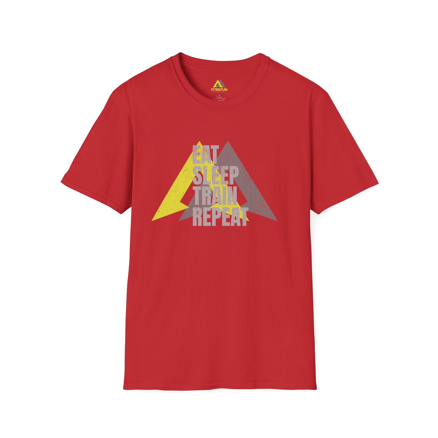 Eat, Sleep, Train, Repeat Motivational Workout T-Shirt
