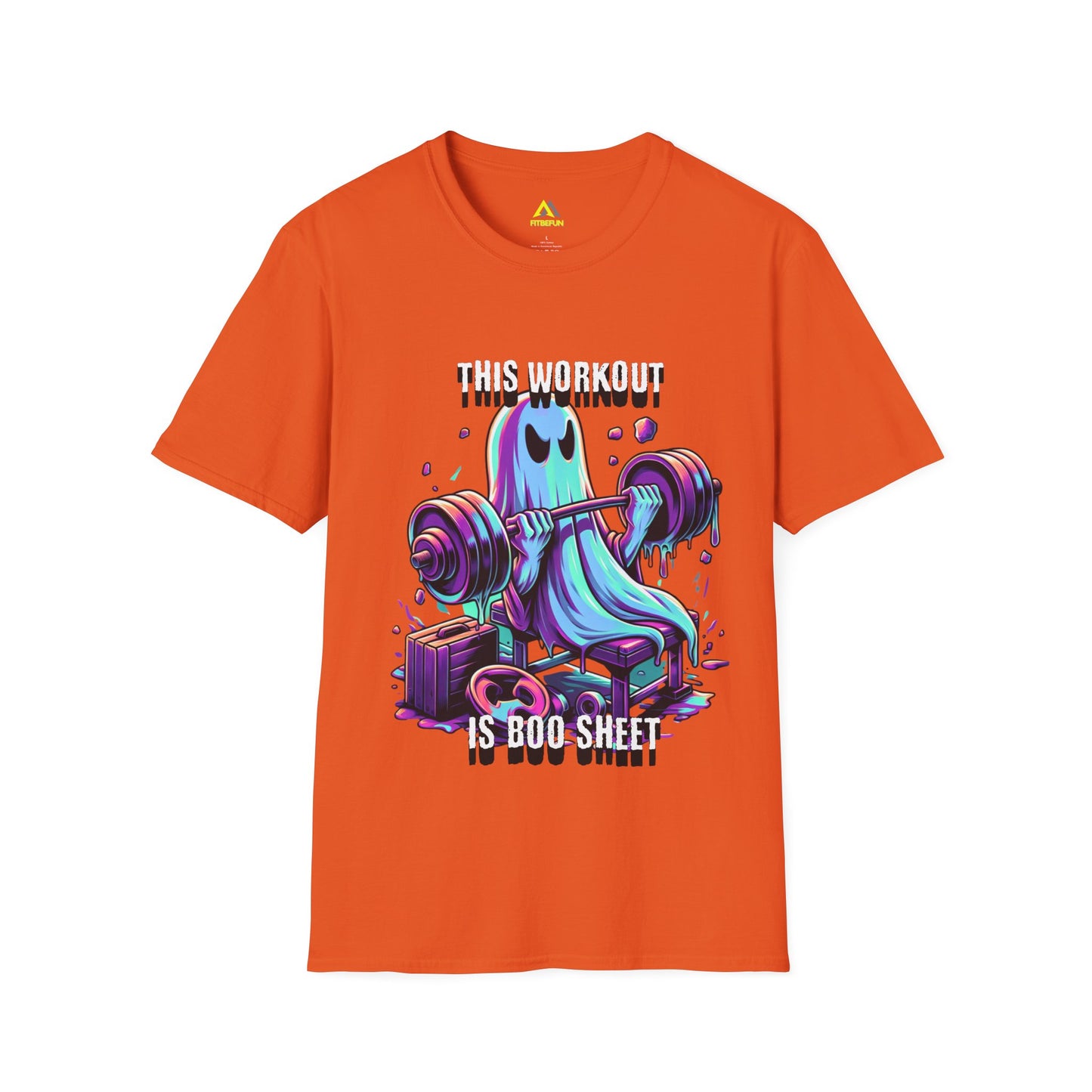 Ghost Barbell: workout shirt, Halloween shirts, BooSheet, funny Halloween shirts, barbell