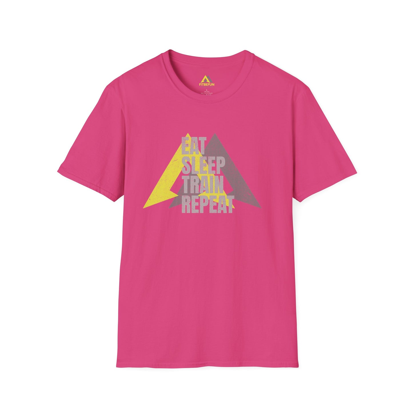 Eat, Sleep, Train, Repeat Motivational Workout T-Shirt