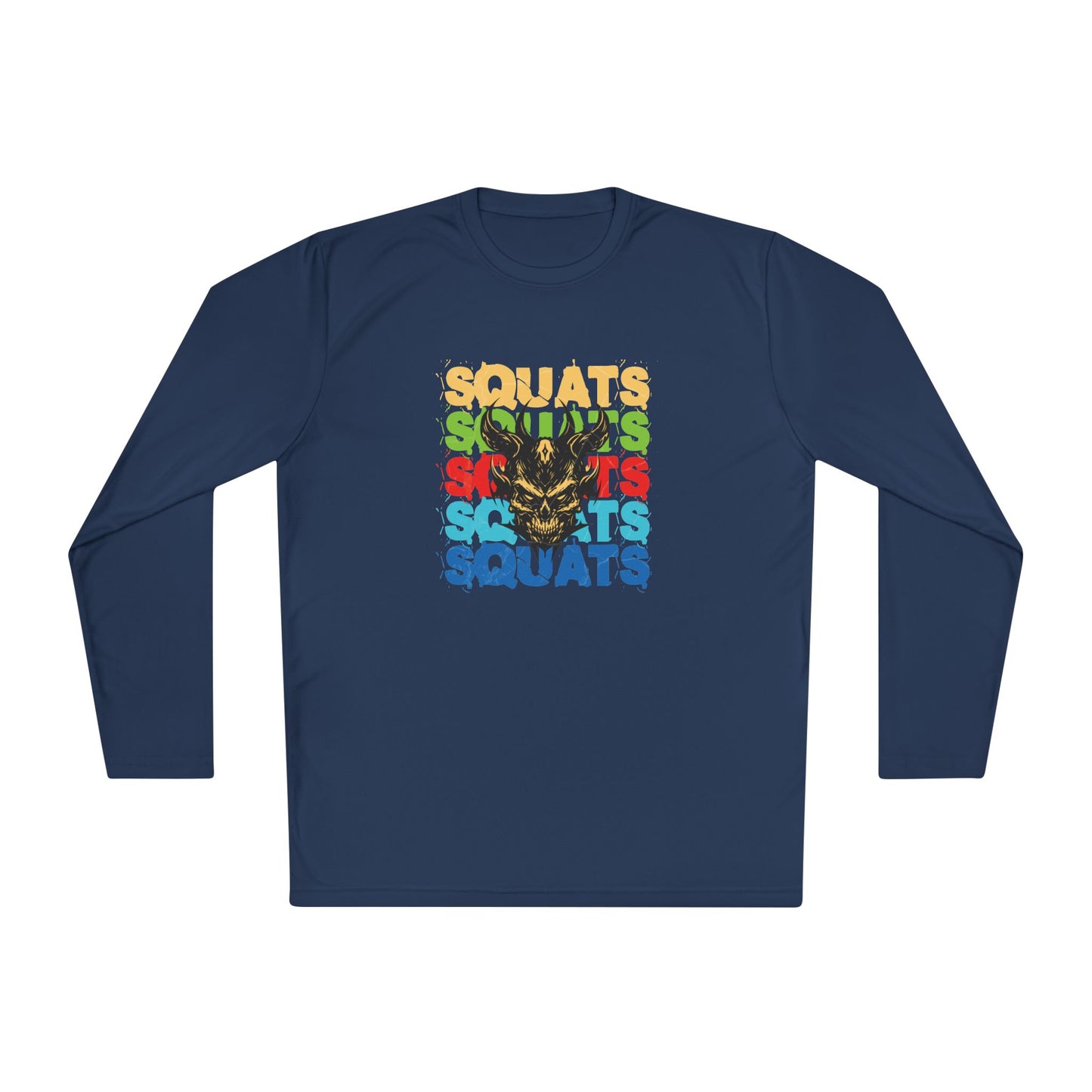 Squats Motivational Unisex Long Sleeve Tee, Fitness Gift, Gym Apparel, Activewear, Workout Clothing, Sports Tee