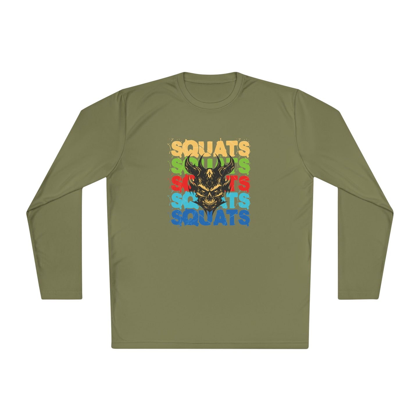 Squats Motivational Unisex Long Sleeve Tee, Fitness Gift, Gym Apparel, Activewear, Workout Clothing, Sports Tee