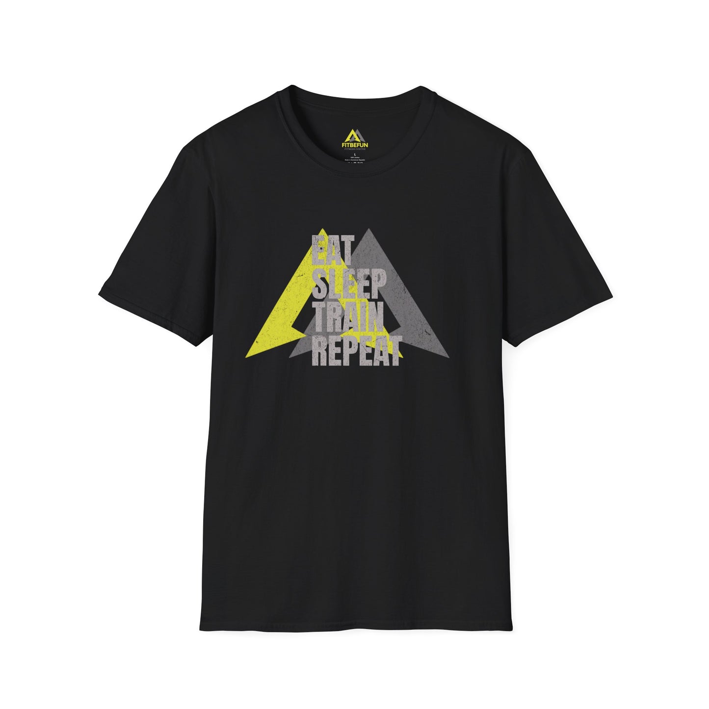 Eat, Sleep, Train, Repeat Motivational Workout T-Shirt