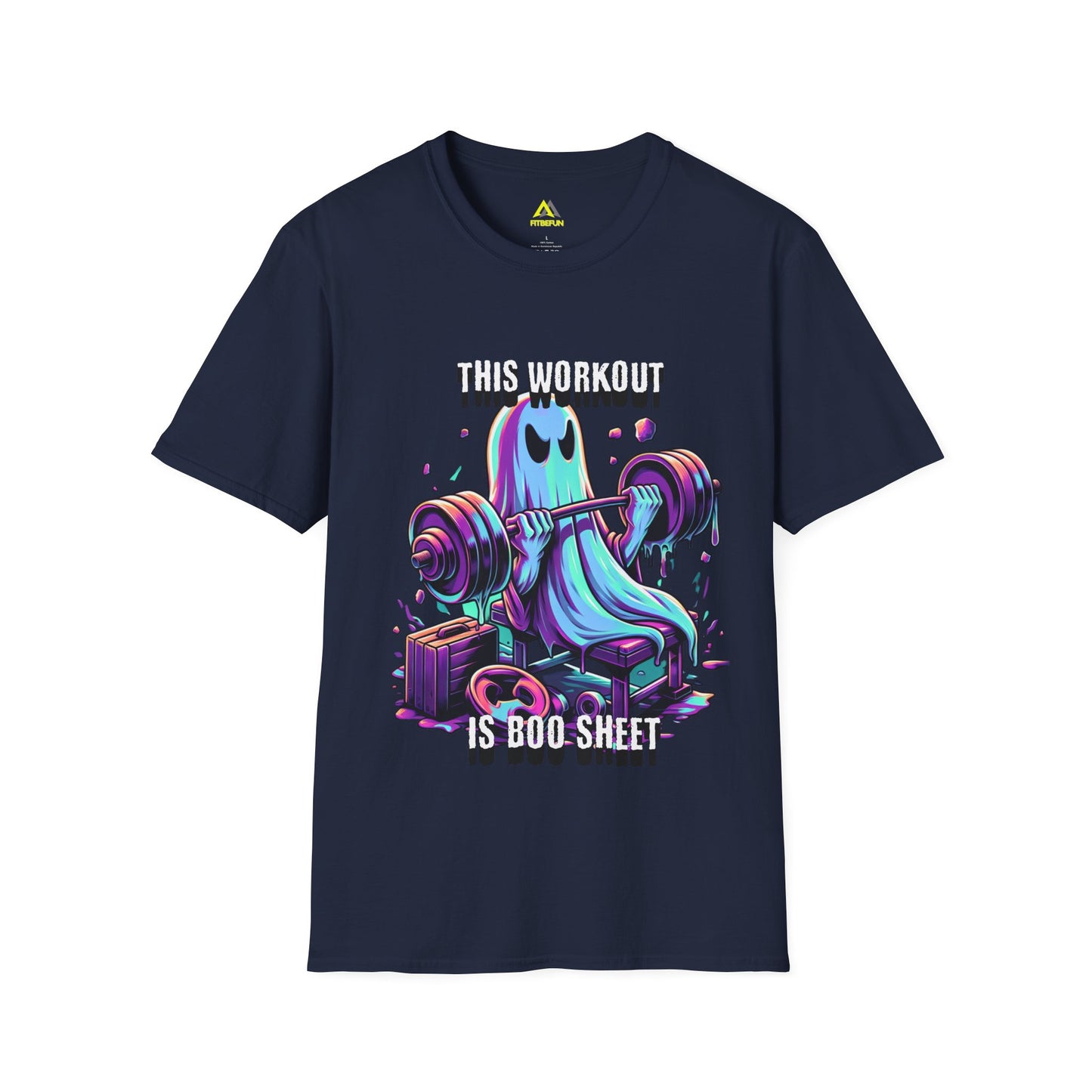 Ghost Barbell: workout shirt, Halloween shirts, BooSheet, funny Halloween shirts, barbell