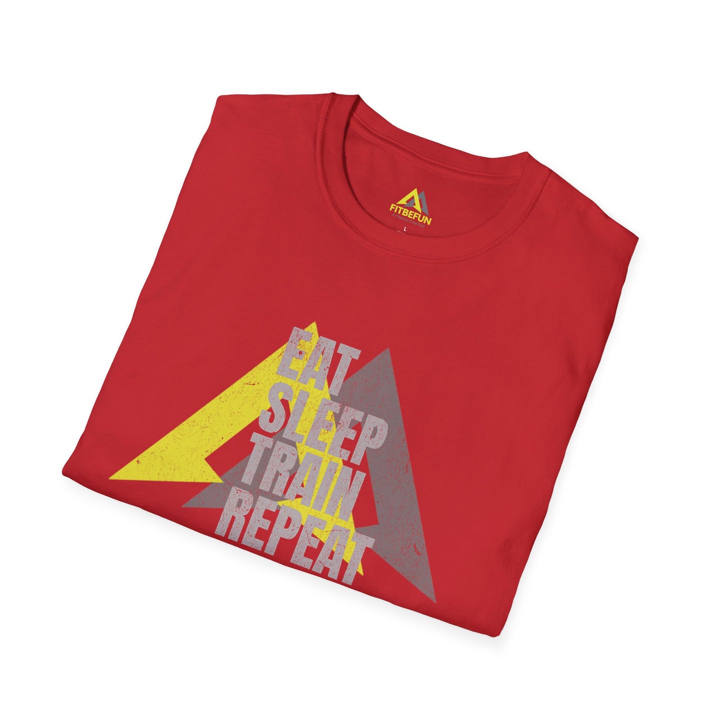Eat, Sleep, Train, Repeat Motivational Workout T-Shirt