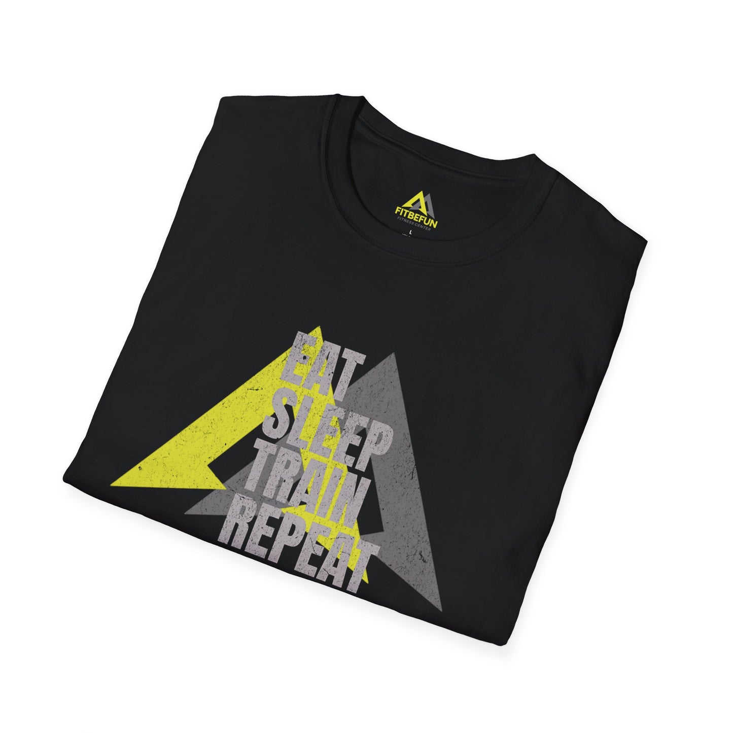 Eat, Sleep, Train, Repeat Motivational Workout T-Shirt