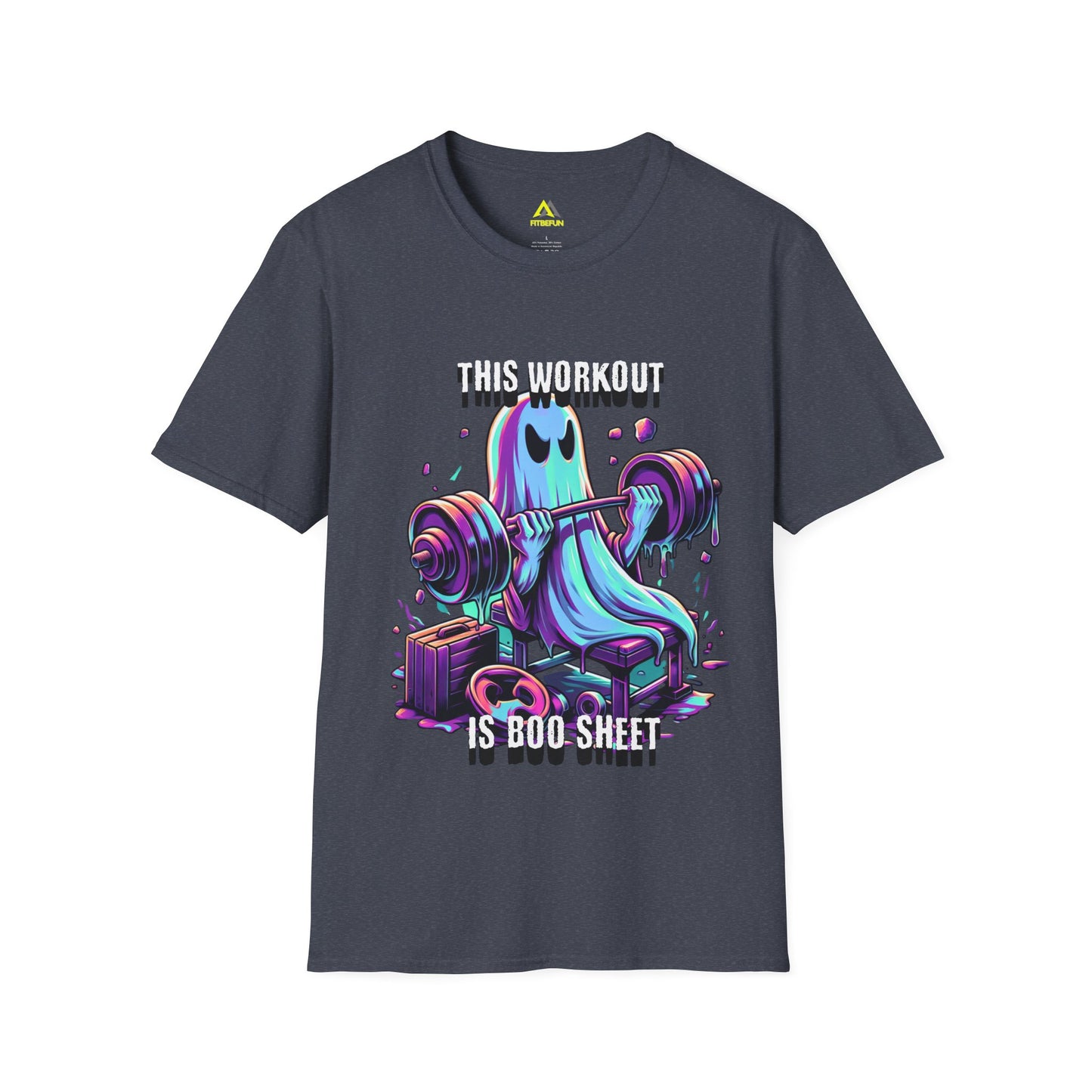 Ghost Barbell: workout shirt, Halloween shirts, BooSheet, funny Halloween shirts, barbell