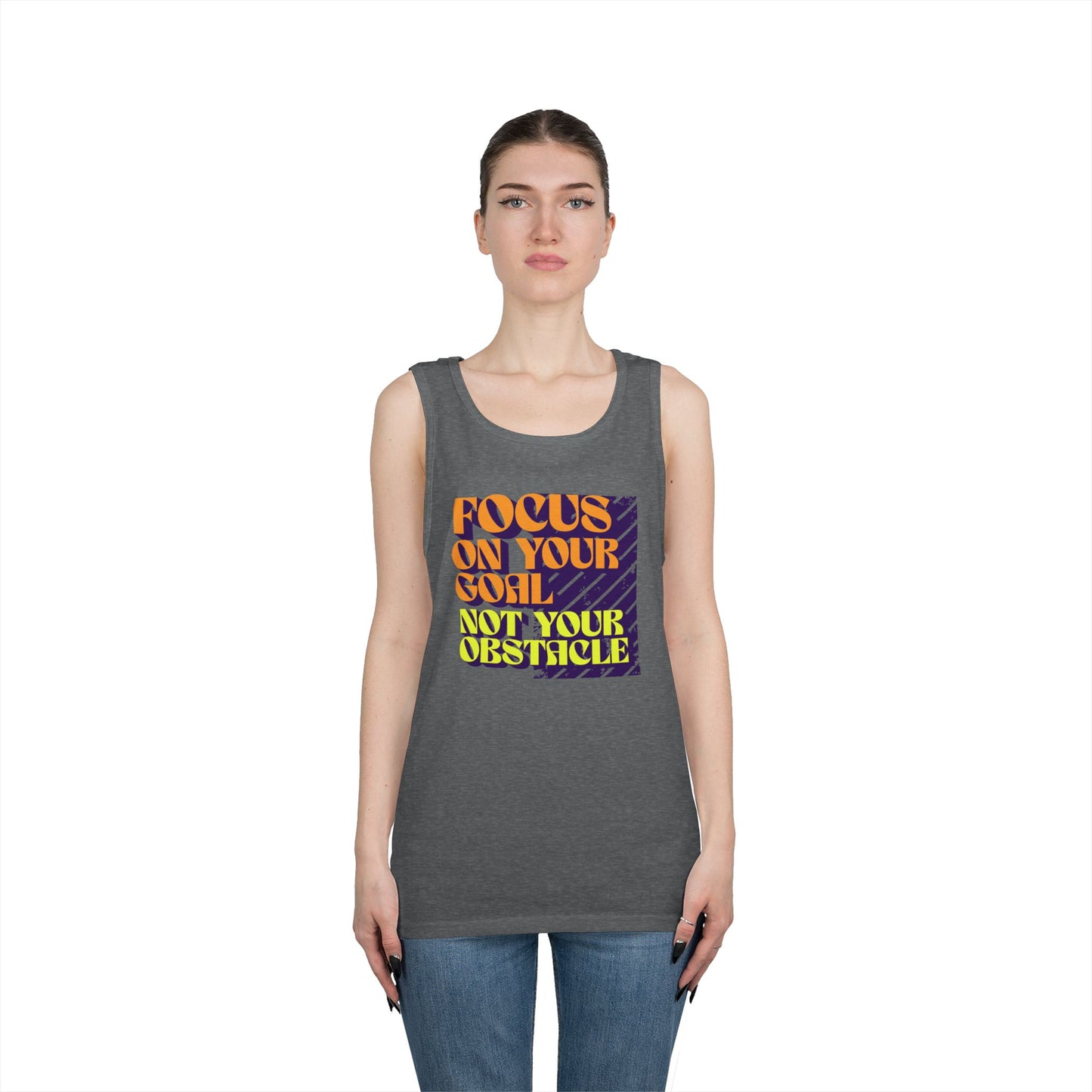 Tank Top, Unisex Workout Shirt, Gym Apparel, Casual Summer Wear, Gift for Athletes, Focus on Your Goal