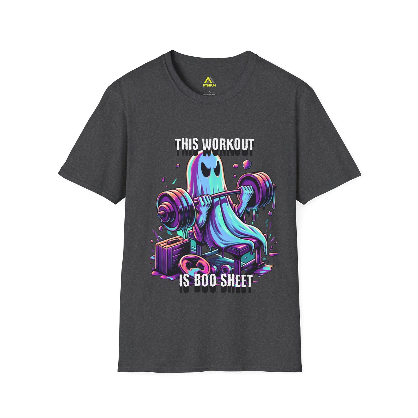 Ghost Barbell: workout shirt, Halloween shirts, BooSheet, funny Halloween shirts, barbell