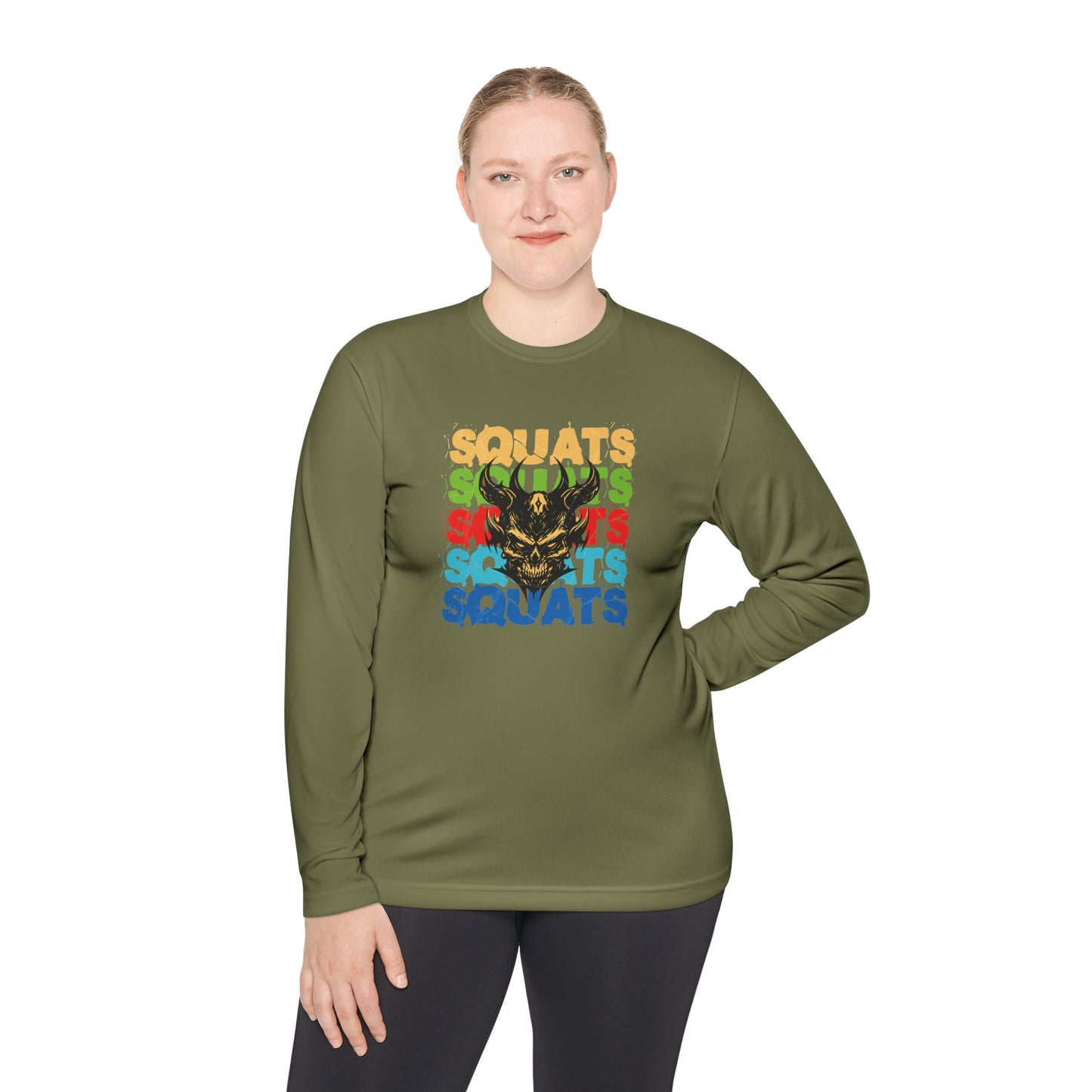 Squats Motivational Unisex Long Sleeve Tee, Fitness Gift, Gym Apparel, Activewear, Workout Clothing, Sports Tee