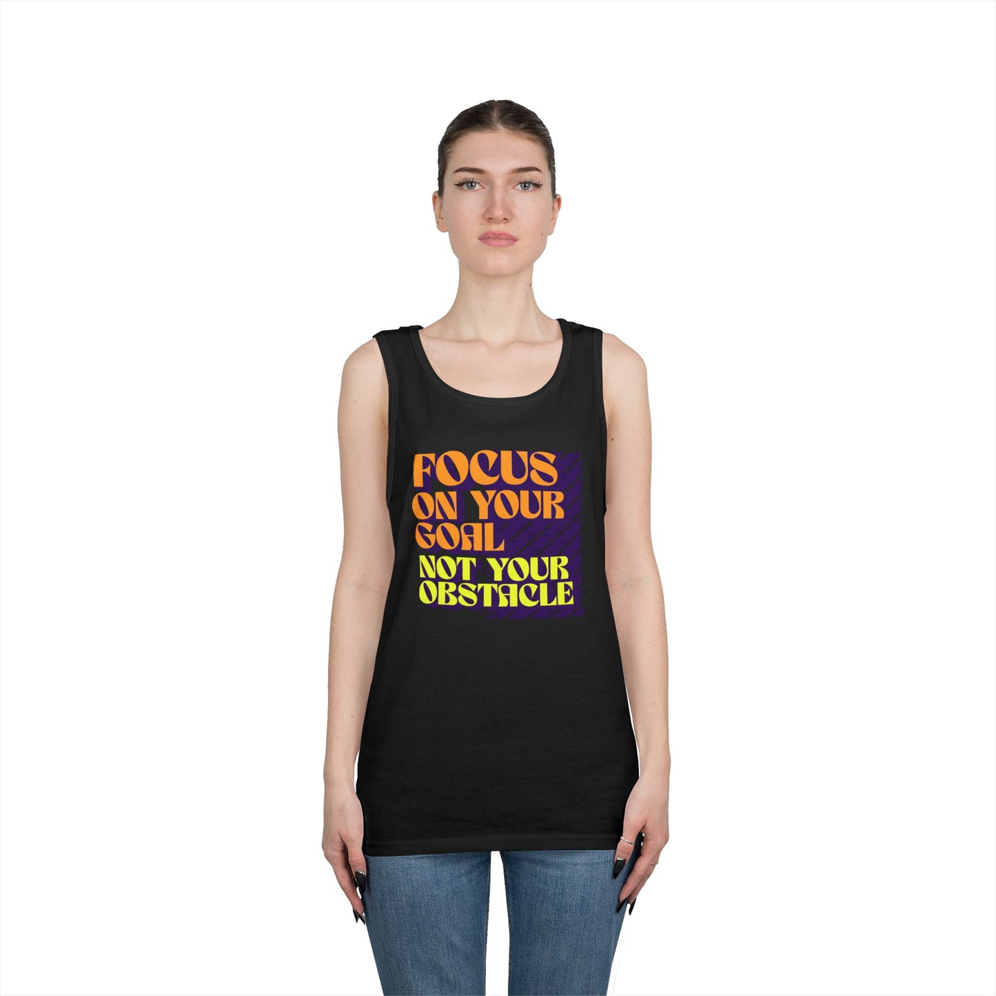 Tank Top, Unisex Workout Shirt, Gym Apparel, Casual Summer Wear, Gift for Athletes, Focus on Your Goal
