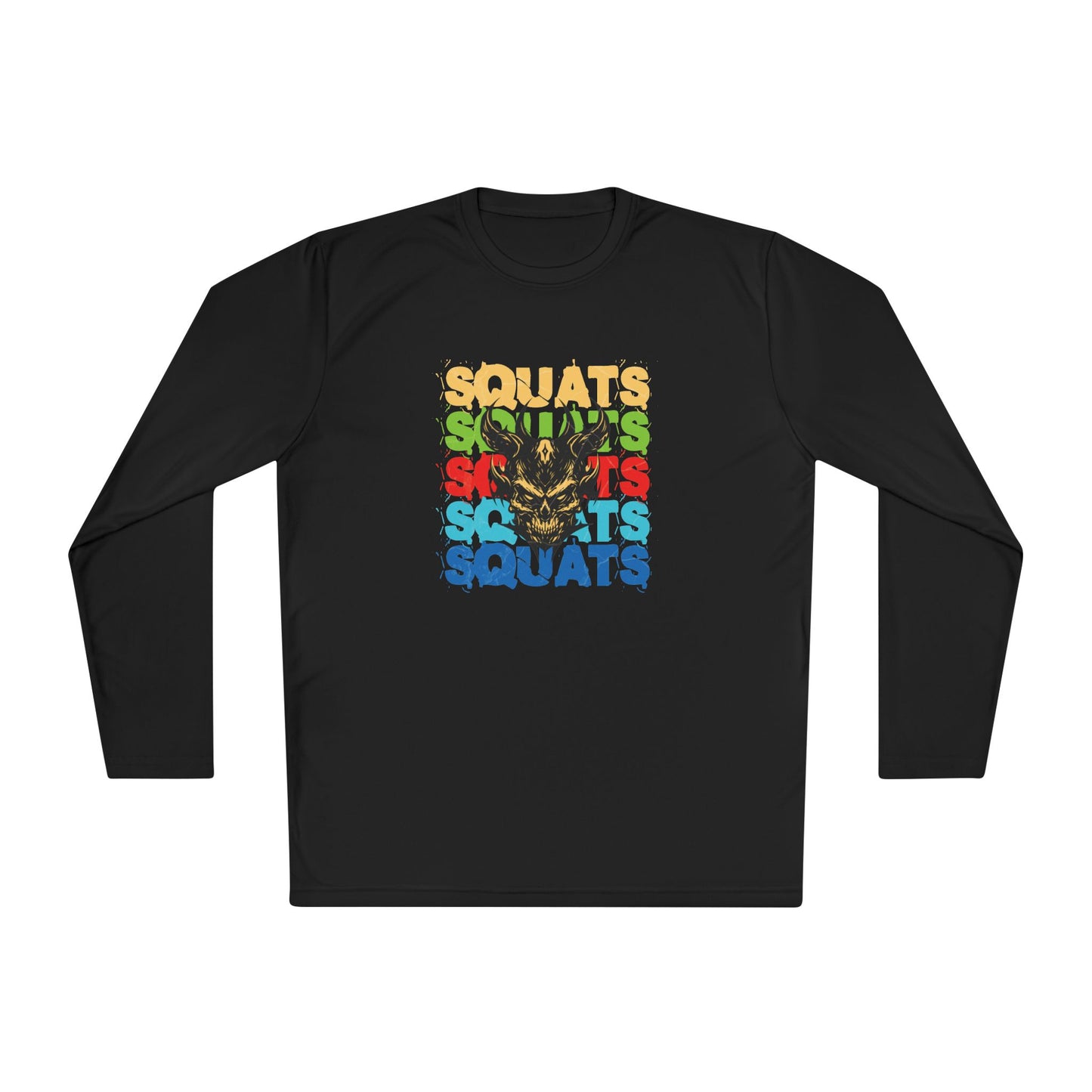 Squats Motivational Unisex Long Sleeve Tee, Fitness Gift, Gym Apparel, Activewear, Workout Clothing, Sports Tee
