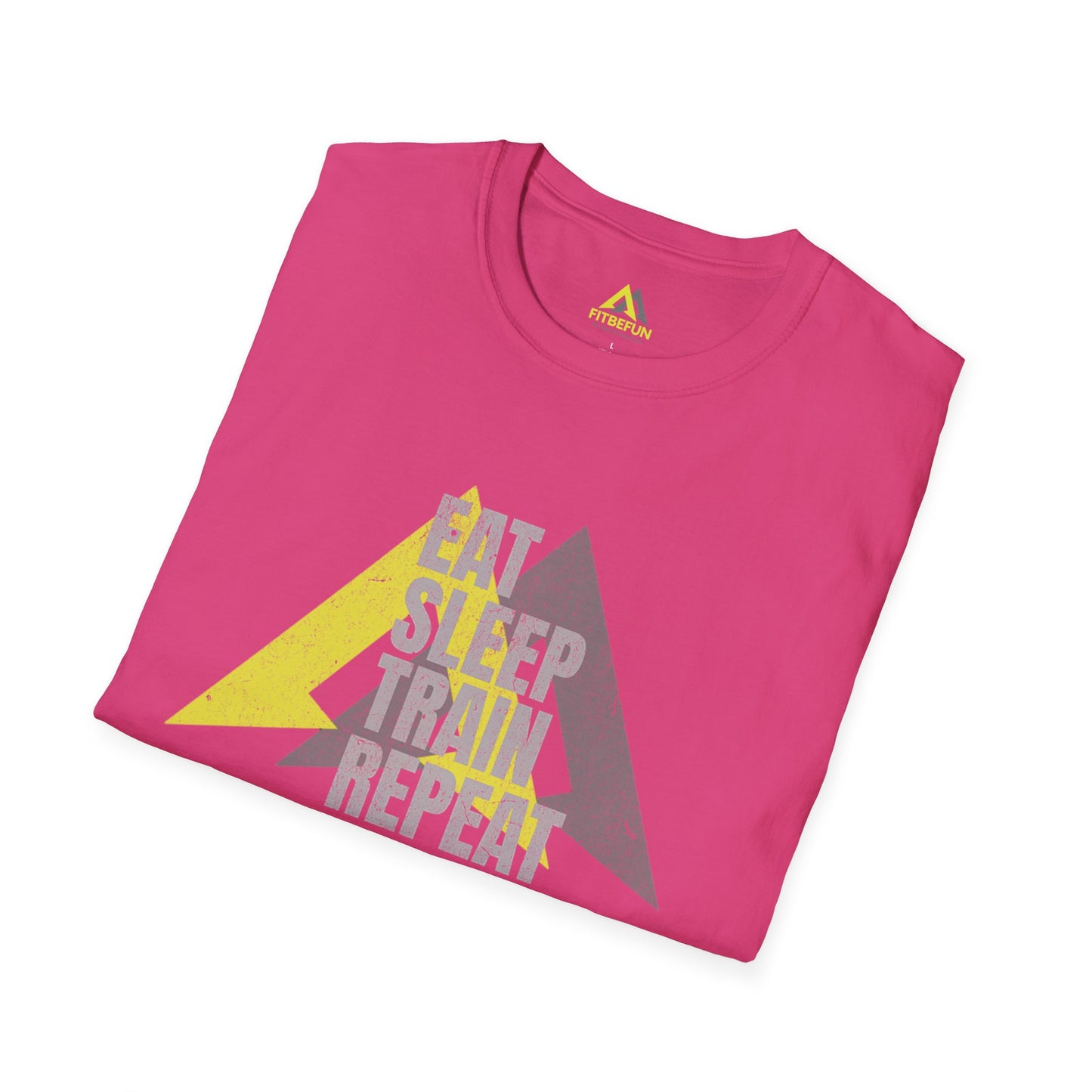Eat, Sleep, Train, Repeat Motivational Workout T-Shirt