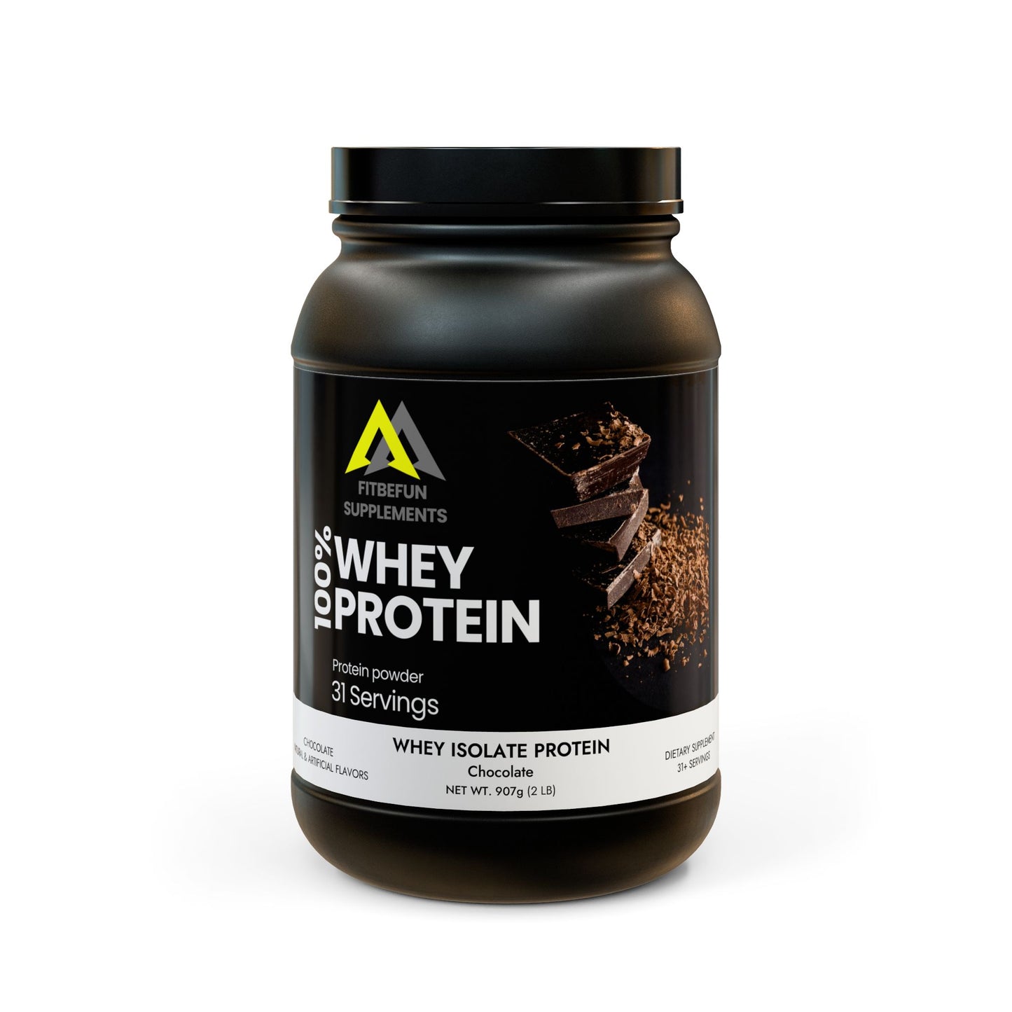 Premium Whey Protein Isolate & Concentrate – Muscle Growth, Recovery & Endurance | Non-GMO, Made in USA (907g, 2lb)