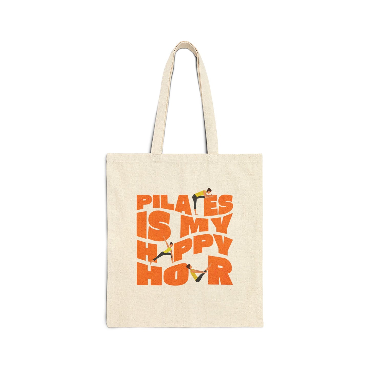 Pilates Canvas Tote Bag - Eco-Friendly Gym Bag, Workout Tote, Fitness Gift, Pilates Lover's Accessory, Stylish Reusable Bag